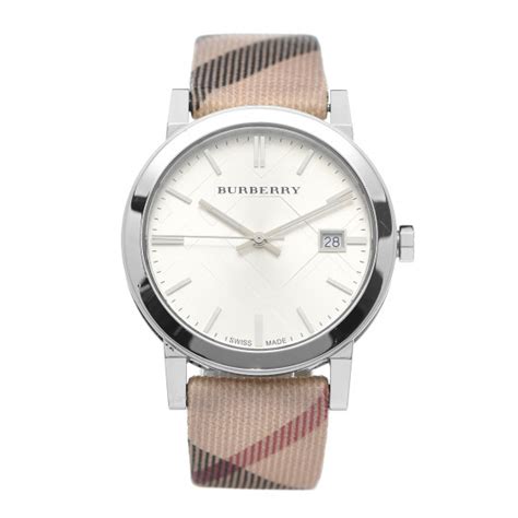 burberry watch bu 9022 steel|BURBERRY Stainless Steel Calfskin 38mm Heritage Nova Check .